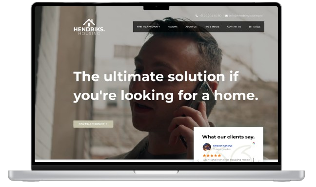 front end website hendriks housing