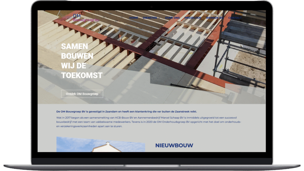 Website OM Bouwgroep